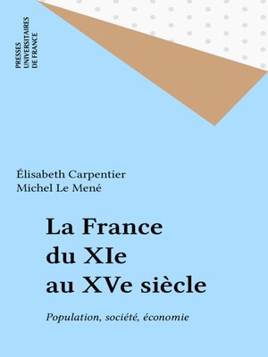 cover image of La France du XIe au XVe siècle